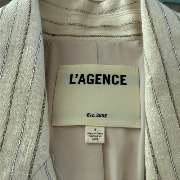 L'Agence Clementine Linen Pin-Striped Blazer - Picture 10 of 10